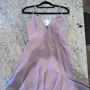Elegant Pink Spaghetti Strap Dress